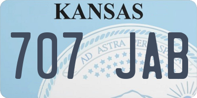 KS license plate 707JAB