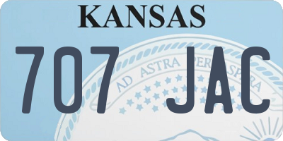 KS license plate 707JAC