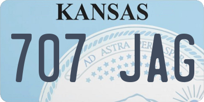 KS license plate 707JAG