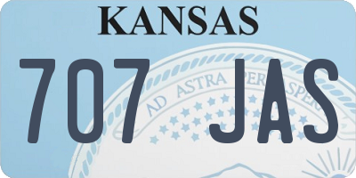 KS license plate 707JAS