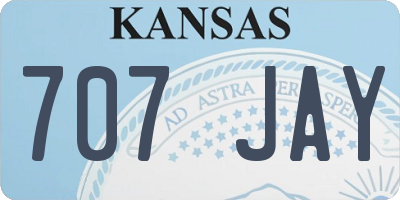 KS license plate 707JAY