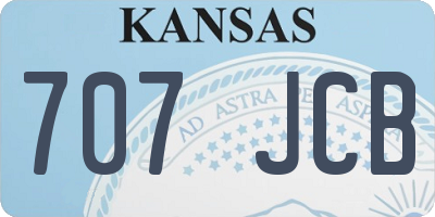 KS license plate 707JCB