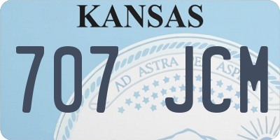 KS license plate 707JCM