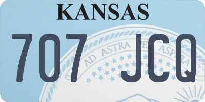 KS license plate 707JCQ