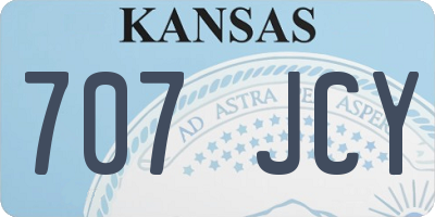KS license plate 707JCY