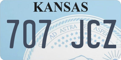 KS license plate 707JCZ