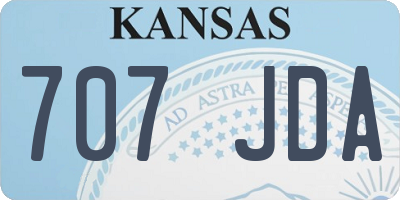 KS license plate 707JDA