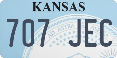 KS license plate 707JEC