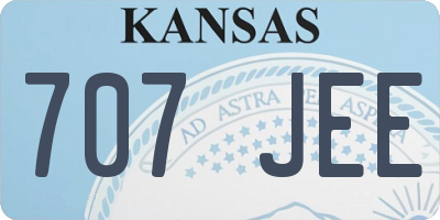 KS license plate 707JEE