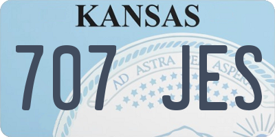 KS license plate 707JES
