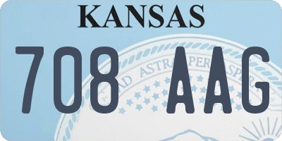 KS license plate 708AAG