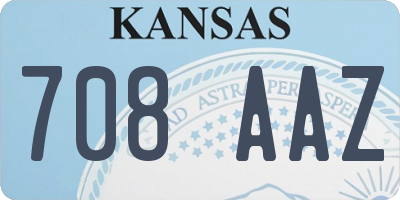 KS license plate 708AAZ