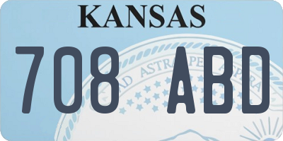 KS license plate 708ABD