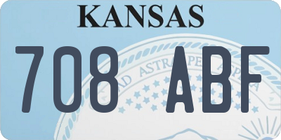 KS license plate 708ABF