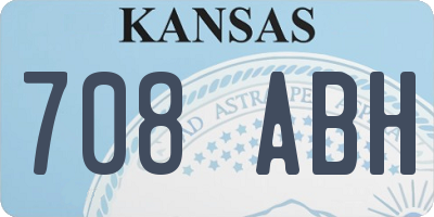 KS license plate 708ABH