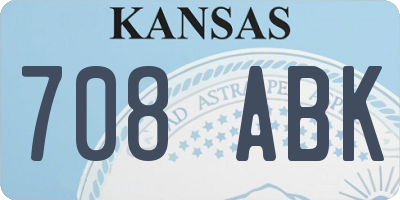 KS license plate 708ABK