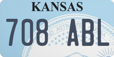 KS license plate 708ABL
