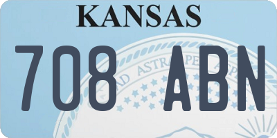 KS license plate 708ABN