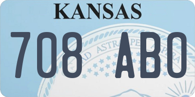 KS license plate 708ABO