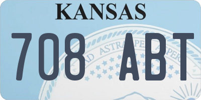 KS license plate 708ABT