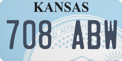 KS license plate 708ABW