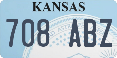 KS license plate 708ABZ