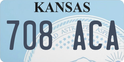 KS license plate 708ACA