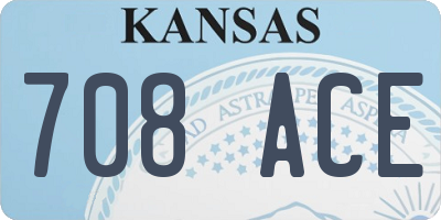 KS license plate 708ACE