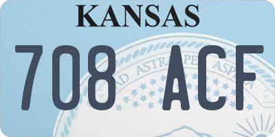 KS license plate 708ACF