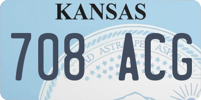 KS license plate 708ACG