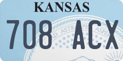 KS license plate 708ACX