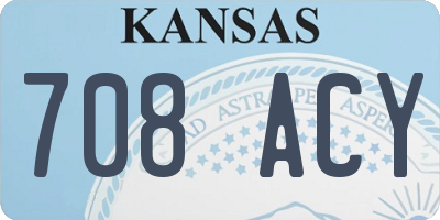 KS license plate 708ACY