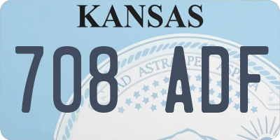 KS license plate 708ADF