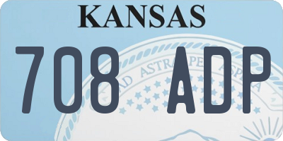 KS license plate 708ADP