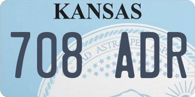 KS license plate 708ADR