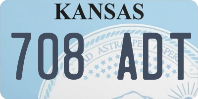 KS license plate 708ADT