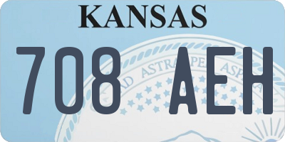 KS license plate 708AEH