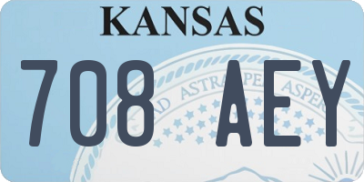 KS license plate 708AEY