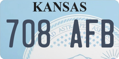 KS license plate 708AFB