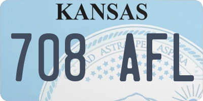 KS license plate 708AFL