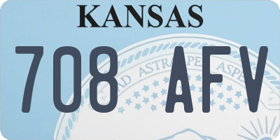 KS license plate 708AFV