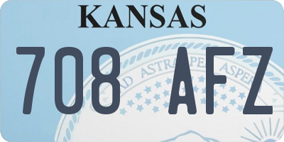 KS license plate 708AFZ