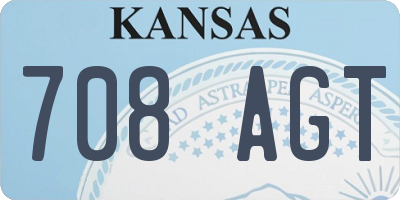 KS license plate 708AGT
