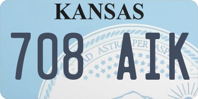 KS license plate 708AIK