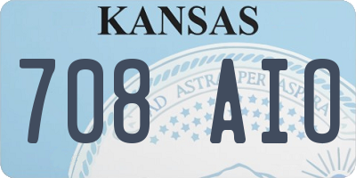 KS license plate 708AIO