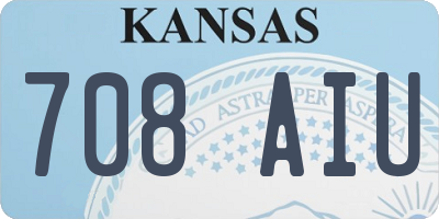 KS license plate 708AIU
