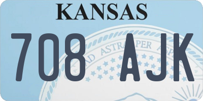 KS license plate 708AJK
