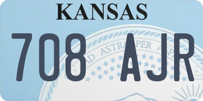 KS license plate 708AJR