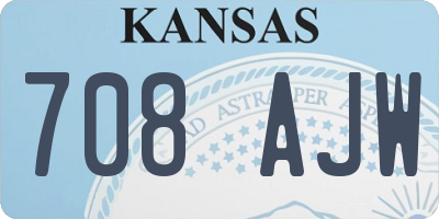 KS license plate 708AJW