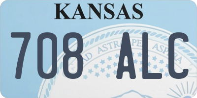KS license plate 708ALC